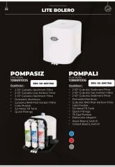 Lite Bolero 5 Filitre Pompasız Compact Dizayn Beyaz Su Arıtma Cihazı