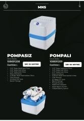 MNS NSF Pompalı 5 Roby Filitre 12 Aşamalı Compact Dizayn Tezgah Altı Su Arıtma Cihazı